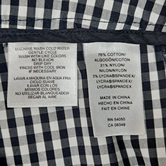 Jones New York Size 4 Black and White Gingham Print Shorts Pockets EUC - Picture 8 of 9